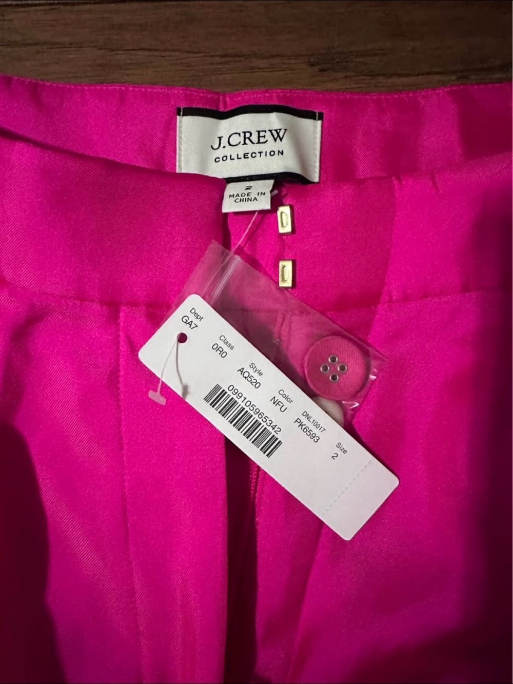 J. Crew Bright Pink Silk Pants - Picture 2 of 5